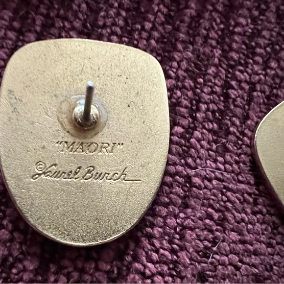 Laurel Burch Artistic Face Design Earrings - Picture 3 of 7